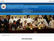 Tablet Screenshot of dfa.gov.ph